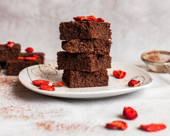 chocolate brownie with hazelnuts