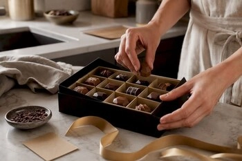 how to put together a personalised chocolate gift box