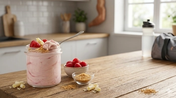 Protein pudding Raspberry Cheesecake, with sweetener