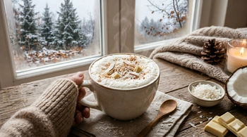 White hot chocolate with hazelnuts, 220 g