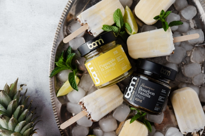 tropical pineapple mango popsicles